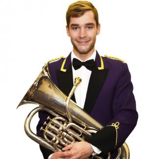 ONline brass teacher Chris Robertson who teaches with Your Space Music Lessons