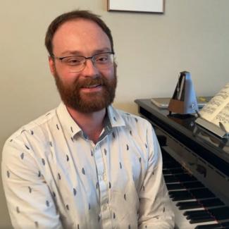 Online piano teacher Alex Chisholm Loxley from Your Space Music Lessons