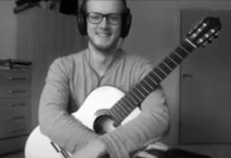 Online guitar instructor Matt House with Your Space Music Lessons