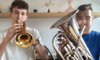 Tom Smith and Chris Robertson brass teachers from Your Space Music Lessons