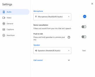 Google Meet Noise Cancellation off