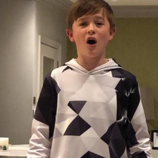 online singing pupil Charlie who has lessons with online singing teacher peter Edge