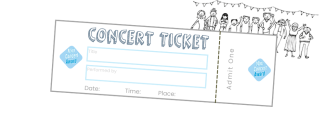ticket and people image