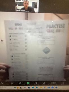 benedict's practise sheet